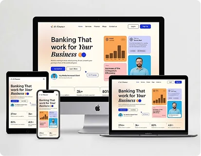 Banking website design portfolio